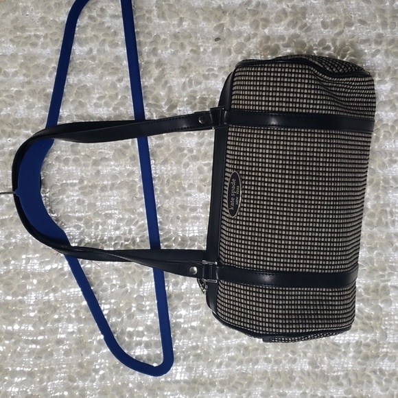 Kate spade new york vintage baguette purse cream beige and black shoulder bag - Picture 1 of 12